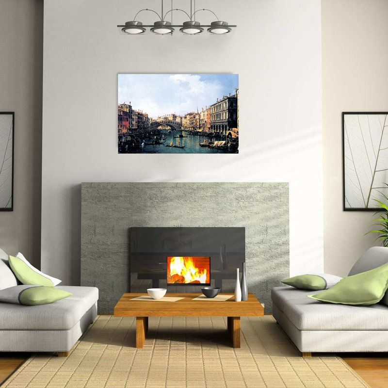 Canaletto - No Frame Print on Wood, 66cm H x 100cm W x 1.8cm D