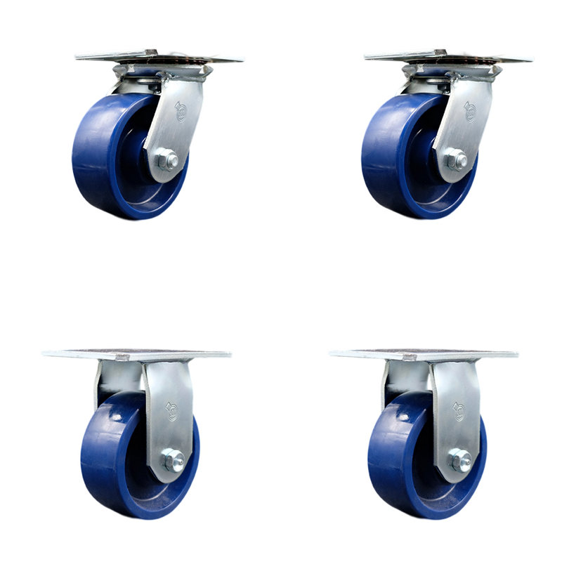 4 Piece Solid Poly Caster Set