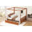 Wooden Canopy Bed with Storage Drawers-2097561016-2097561015