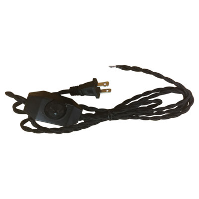 Cordon de lampe torsadée couvert de tissu