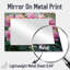 Pivoines le long des rangées de légumes - Art mural miroir floral - imprimé sur métal-498001120