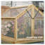 Lit de jardin surélevé en bois avec couverture de serre en polycarbonate Outsunny, finition naturelle