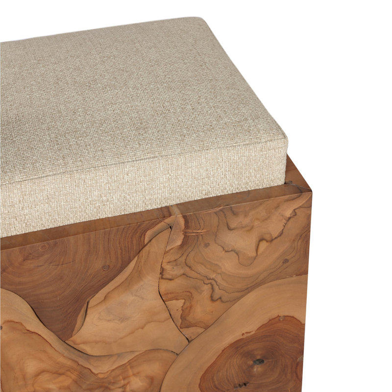 Tomlin Outdoor Teak Standard Ottoman
