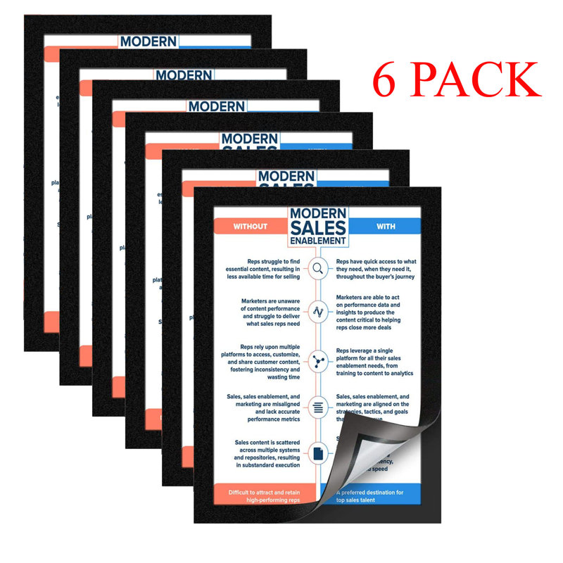Black Picture Frame - Set of 6
