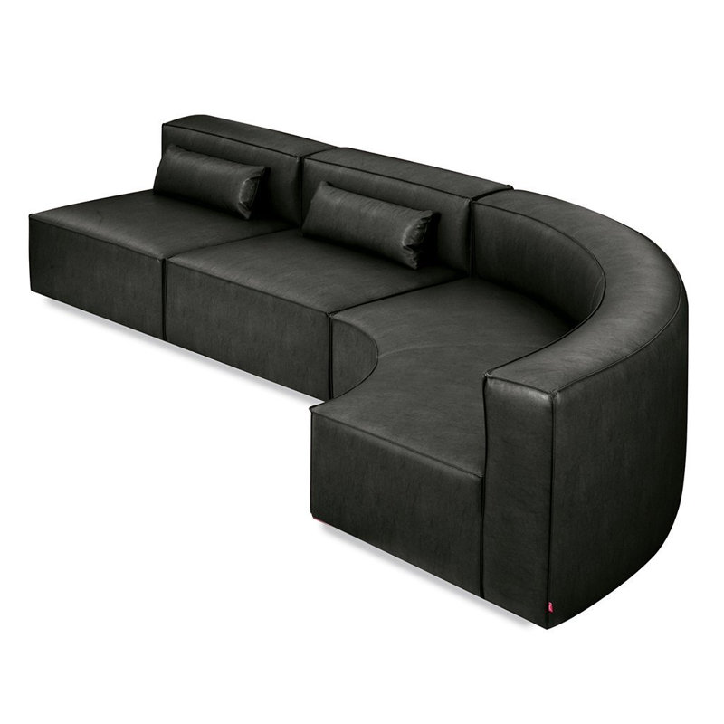 Mix Modular Modular Sectional, Vegan AppleSkin Leather Licorice