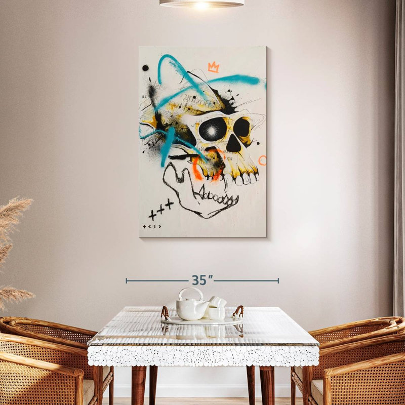 Crâne humain urbain Kerner Scary Pop, H 45 po x l 30 po