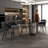 Tempered glass Stainless Steel black Dining Table-107264295