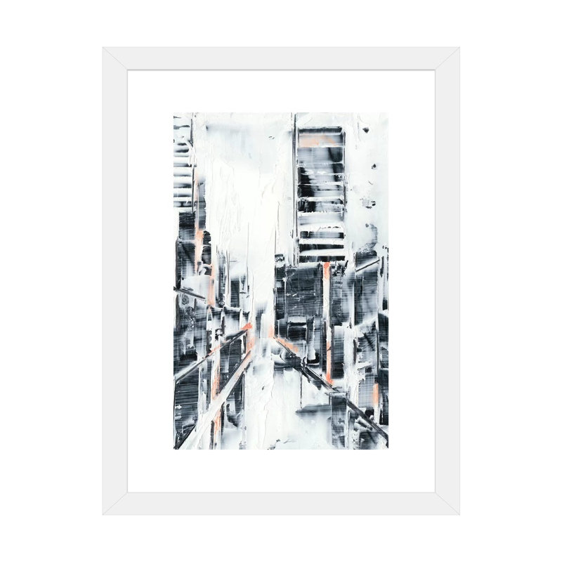 «Sunset Réfraction II» par Ethan Harper - reproduction d'art, Blanc, H 32 po x l 24 po x P 1 po, Papier encadré blanc
