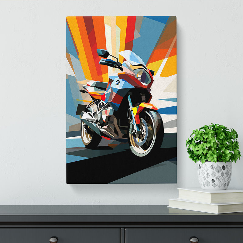 Motorbike Constructivism - Wrapped Canvas, 60cm H x 40cm W x 3cm D
