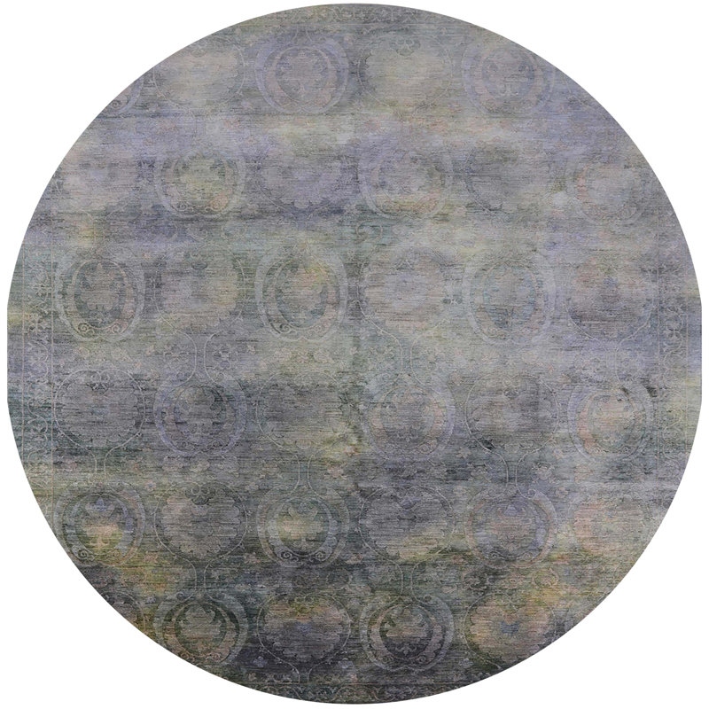 Alayjiah Abstract Indoor Rug, Round 8'