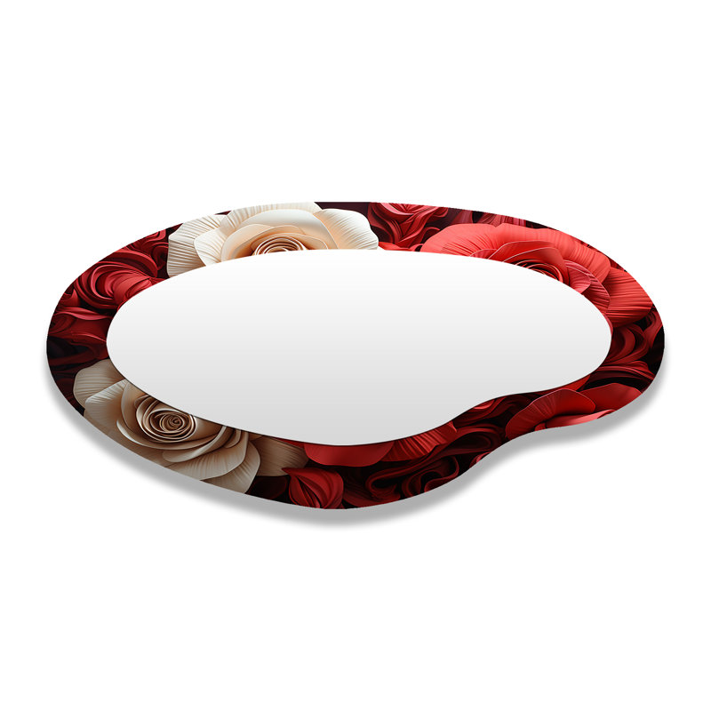 Miroir mural rouge et blanc