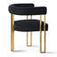 Ensemble de table de salle à manger pour 2 personnes avec table ronde et 2 fauteuils rembourrés en chenille-132839996