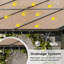 Pavillon de jardin mural 10 'x 10', structure en métal, toit rigide, patio extérieur, terrasse, porche, cour arrière