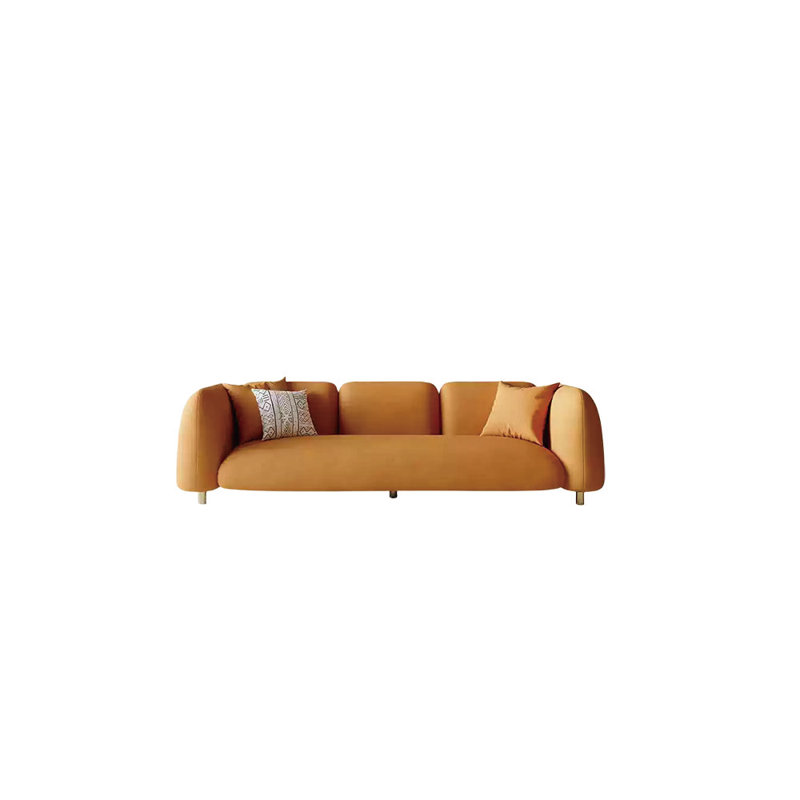 Canapé crème fraiche d'affilée, Orange, H 27,56 po x l 82,68 po x P 32,28 po, 3
