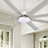 72" 6 - Blade Aluminum LED Ceiling Fan with Dimmable Light and Remote-107162106-107162105