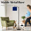 Lampe sur pied à arc avec abat-jour ajustable Ciel étoilé, croissant de lune, lune, étoiles scintillantes, lampe sur pied, bleu foncé, 3 températures, intensité variable, grand mât avec interrupteur au pied pour la chambre à coucher