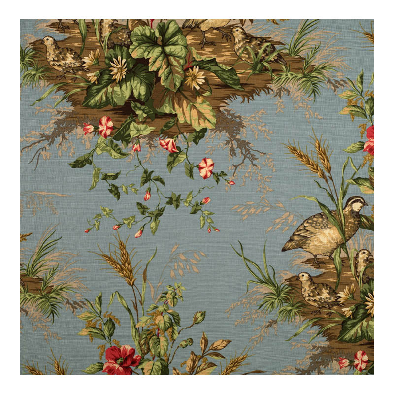 Edwin's Covey Fabric, Multi/London Blue