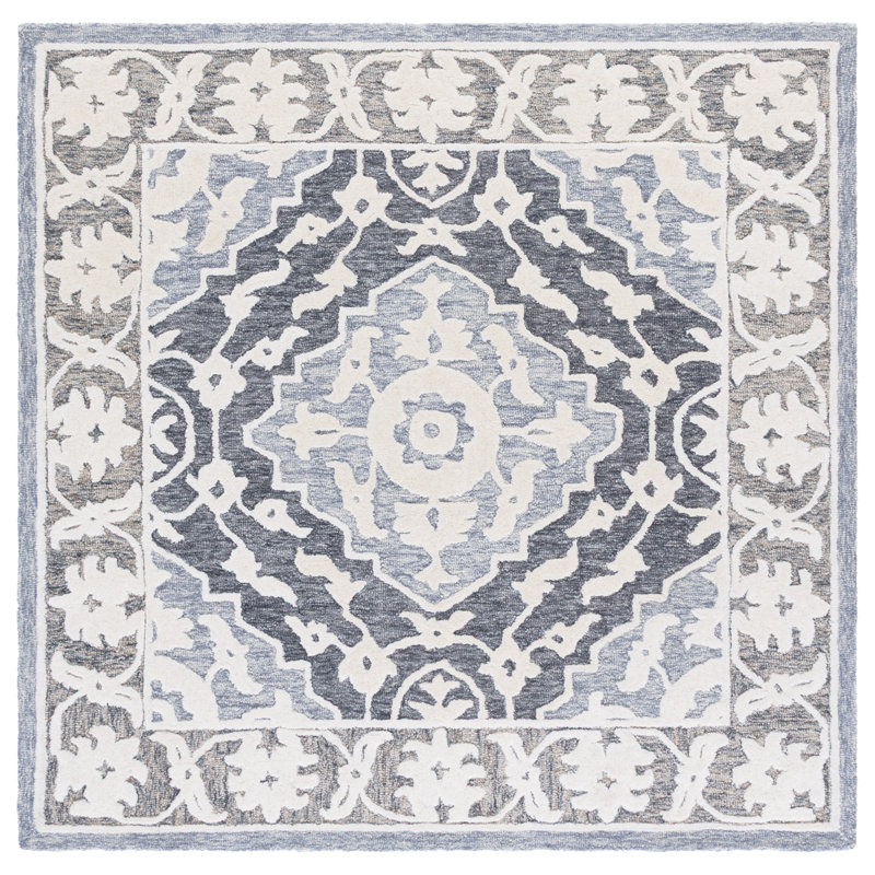 Metro 709 Hand Tufted 80% Wool; 20% Cotton Oriental Rug, Square 6'
