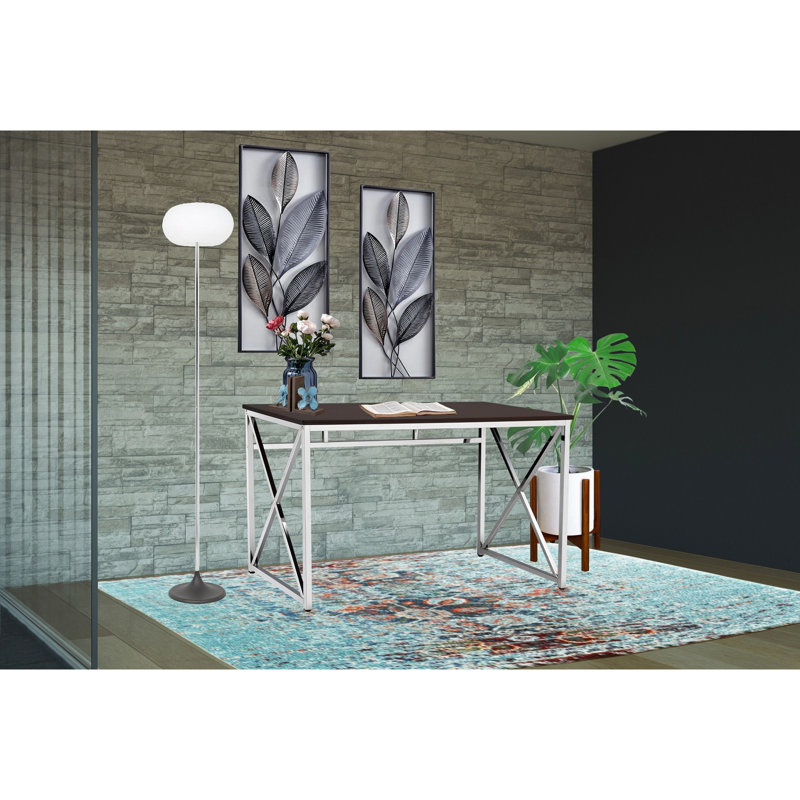 Bureau brun - Plateau de 119 cm de large, bois d'ingénierie, style moderne et élégant, largeur 59 cm, design élégant