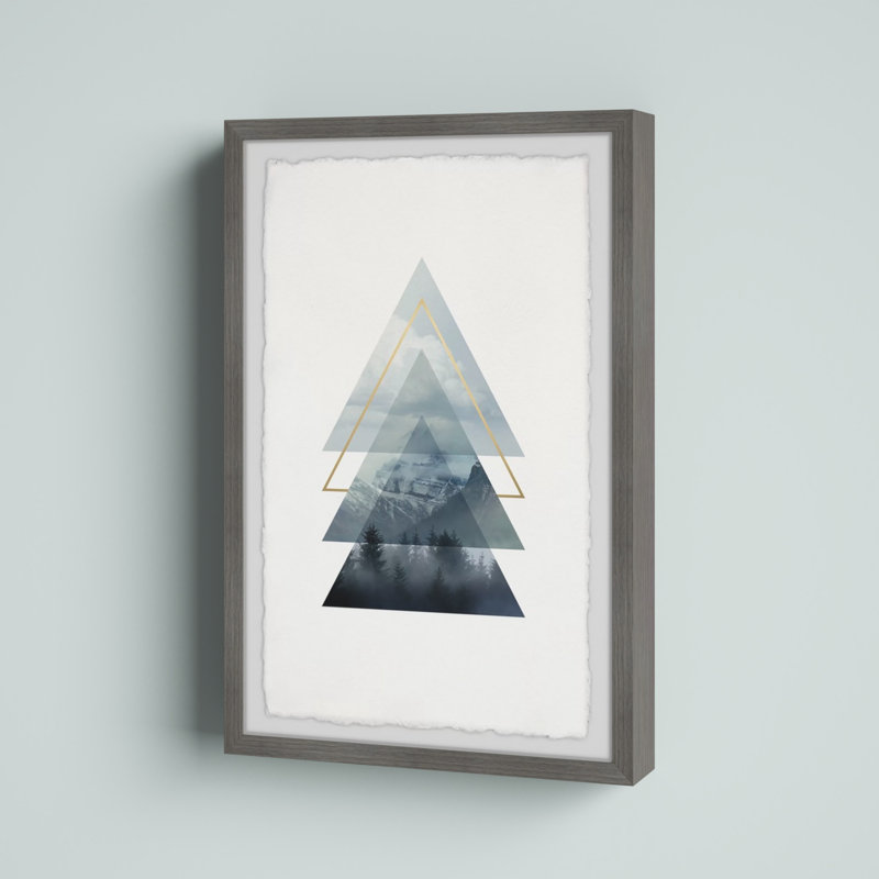 «Triangle Pines», reproduction encadrée, H 24 po x l 16 po x P 1,5 po