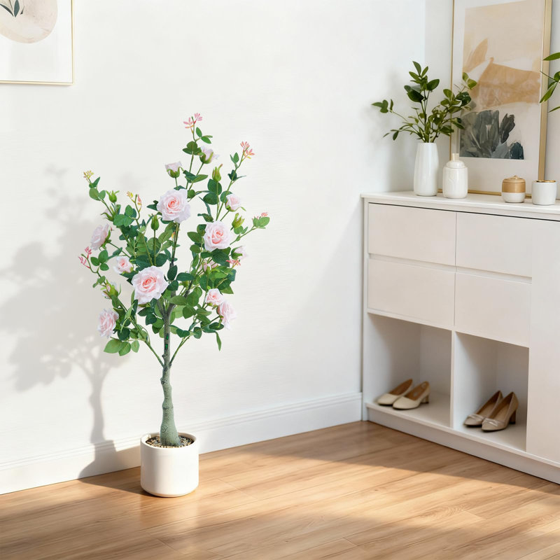 120 cm H Faux Plant, Pink