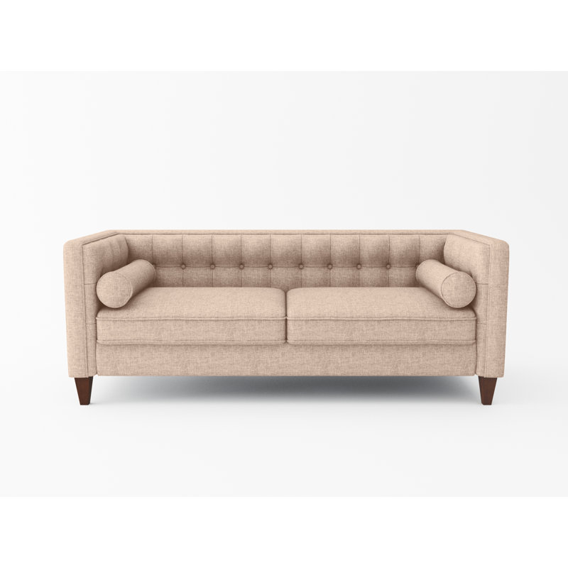 Causeuse 78 po Linen, 100% polyester beige