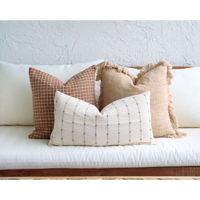 Neutral Throw 3 Pillow Cover Set