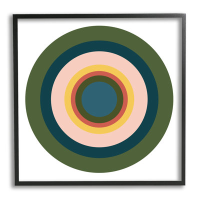 Cercles verts en sourdine, impression sur bois
