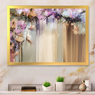 «Colorfull Abstract Spring Flowers II», reproduction sur toile flottante