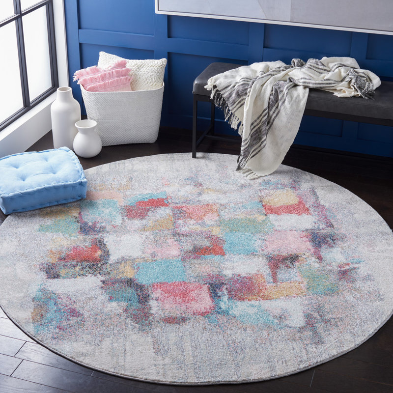 Tapis abstrait Jelliff Performance, Rond 6 pi 7 po