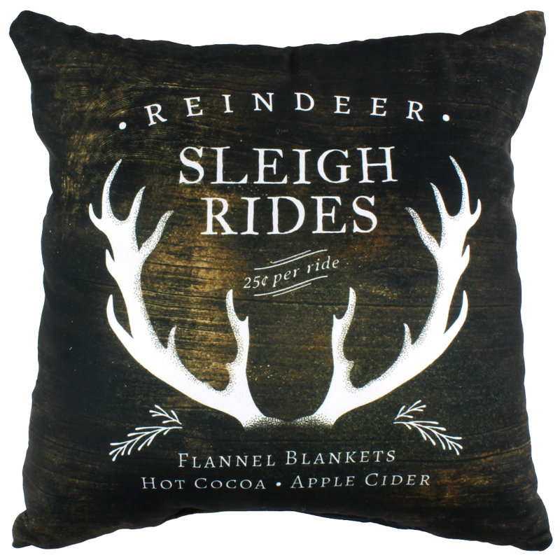 Housse de coussin carré et housse de coussin Reindeer