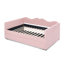 Storage Trundle Beds, Wood MDF Pink Gingham Daybed for Compact Home