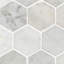 Carreau de mosaïque en marbre poli Carrara