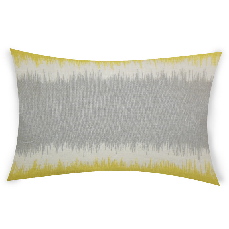 Coussin lombaire en lin Egan, bleu, 12 po x 24 po