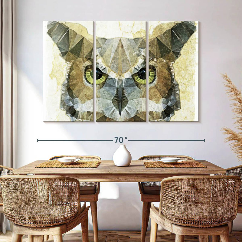 Brampt Abstract Owl, 42" H x 65" W