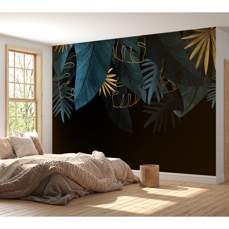 Murale auto-adhésive Brandol, L 38 po x L 27 po, Bleu marine