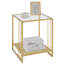 Darleen Glass Top Frame End Table