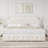 Artevious Upholstered Metal Canopy Storage Bed-234378579-234378580