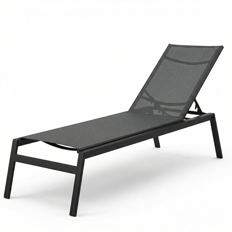Chaise, Ninja Sling/Matte Black