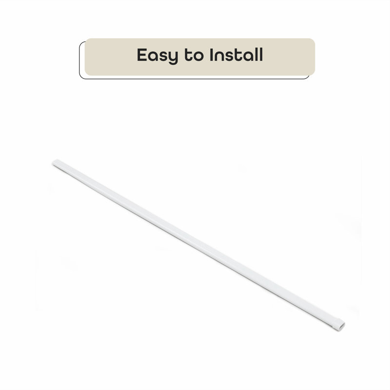 White Metal Curtain Rod Extender, 24 inches