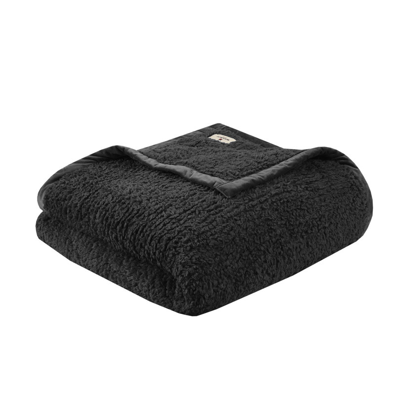 Burlington Berber Cozy Soft Blanket, King, Black