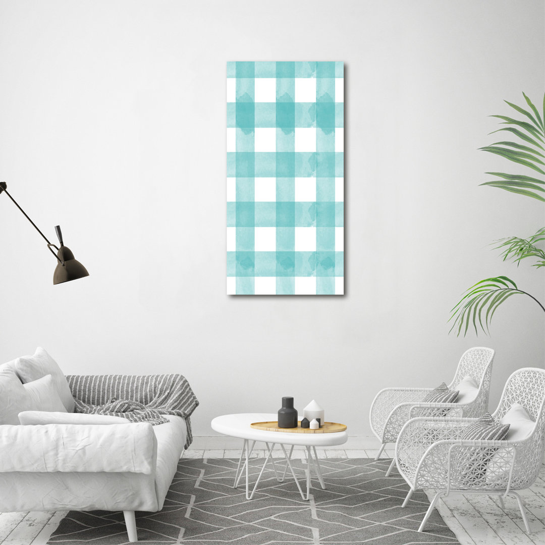 Blue Lattice - Wrapped Canvas Print