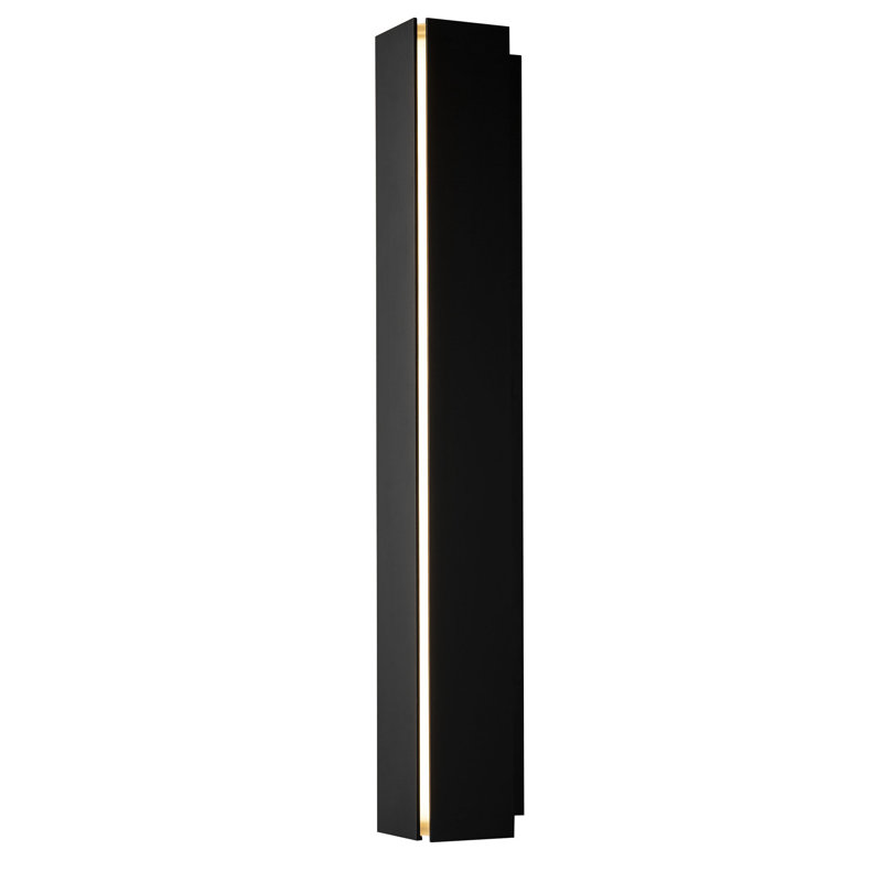Gallery Steel LED Flush Mounted Sconce, Black