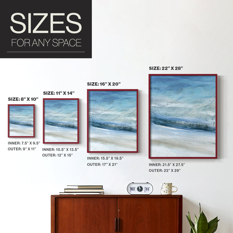 «Cobalt Rising Light», reproduction encadrée - bois massif, H 30 po x l 24 po, Rouge