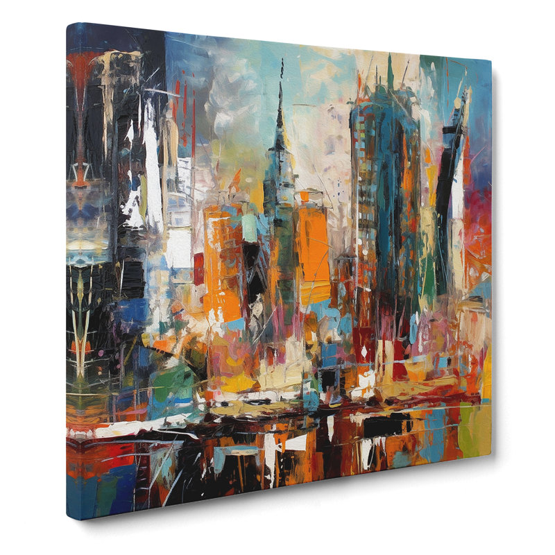 Modern Wall Art - Wrapped Canvas - Framed Print, 35cm H x 35cm W x 3cm D