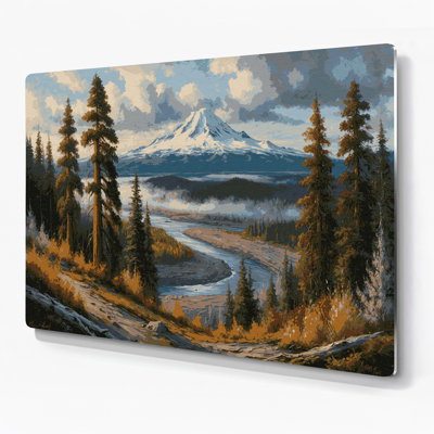 USA State Oregon Brown Metal Wall Art