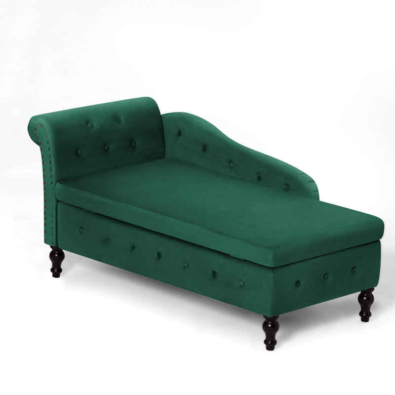 Chaise longue rembourrée Hayliegh, Vert