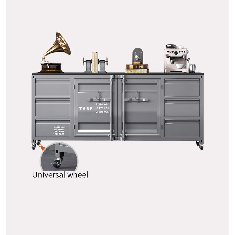 Buffet Kazimierz, Gris, H 35,4 po x l 70,86 po x P 15,7 po