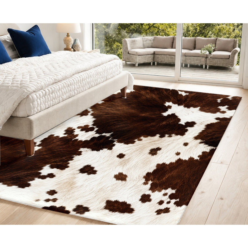 Tapis lavable à la machine Cow, Rectangle 9 pi 10 po x 6 pi 7 po (300 x 200 cm)