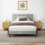 Velvet Upholstered Platform Bed with Headboard-114297177